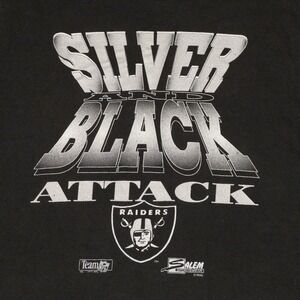 Salem Sportswear Raiders T-Shirt Mens Medium 1990‎ Vintage NFL Football Vegas LA